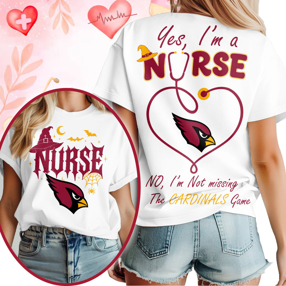 Arizona Cardinals | Premium NFL Night Shift Never Misses Game Day Halloween Nurse 3D Shirt NTH1