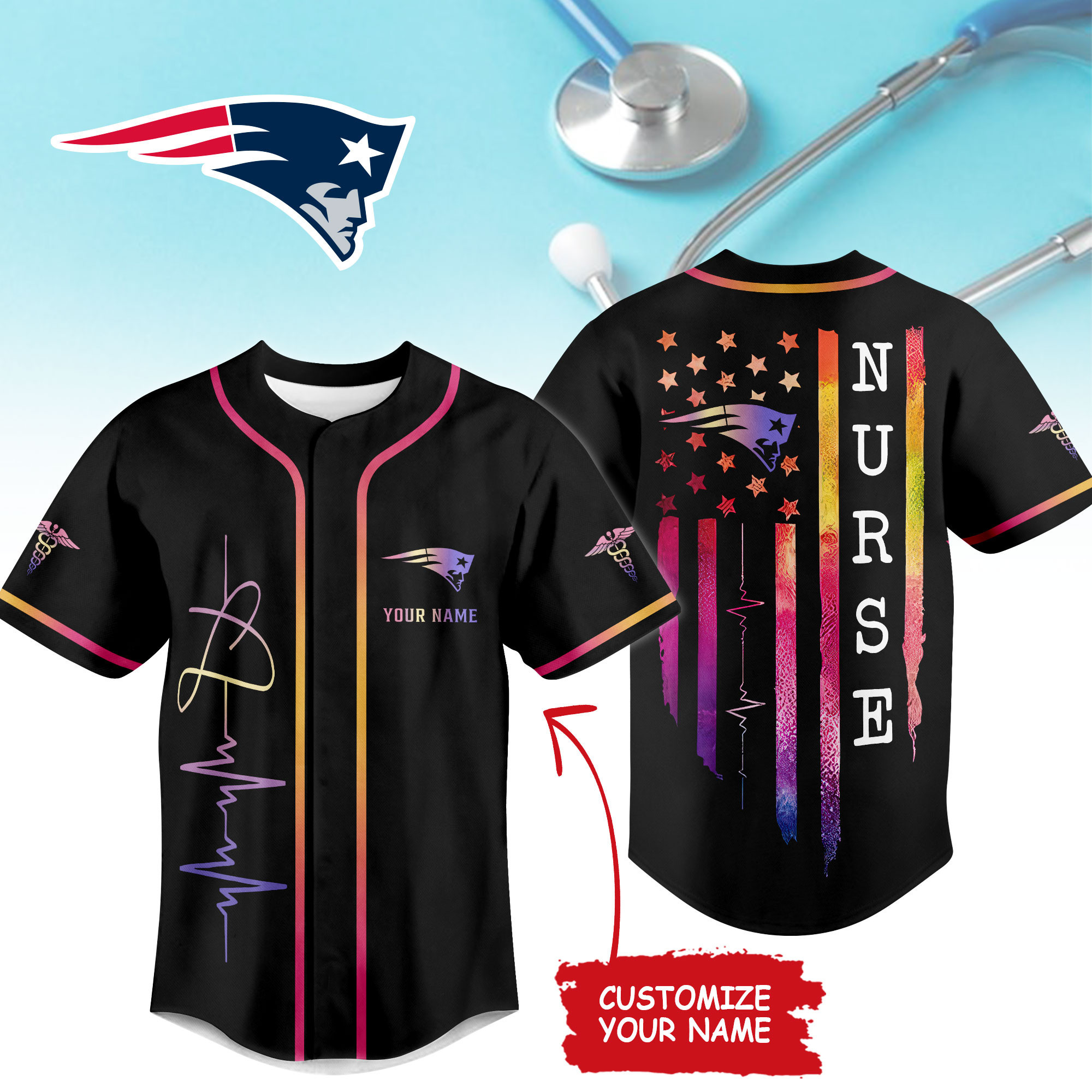 New England Patriots | Premium NFL Nurse Life Jersey Shirt NTH1