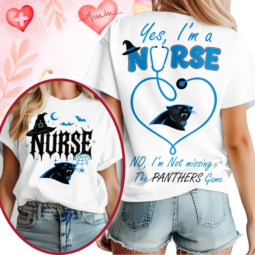 Carolina Panthers | Premium NFL Night Shift Never Misses Game Day Halloween Nurse 3D Shirt NTH1
