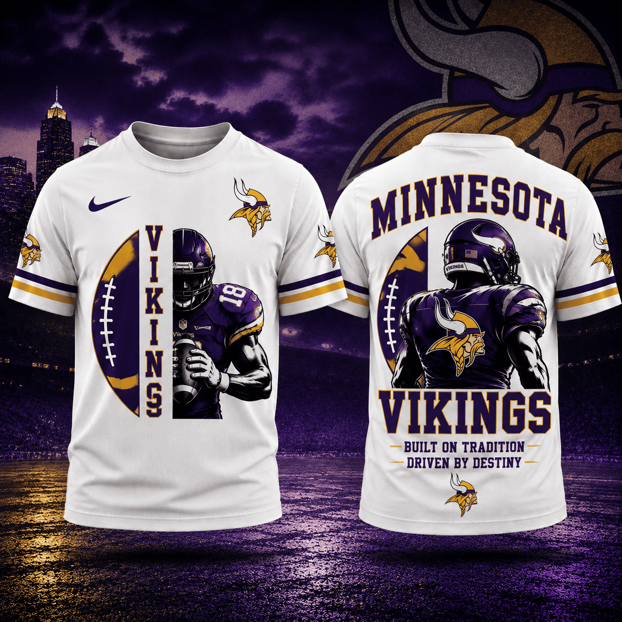 Minnesota Vikings | Premium NFL Football Legends 3D Shirt NY