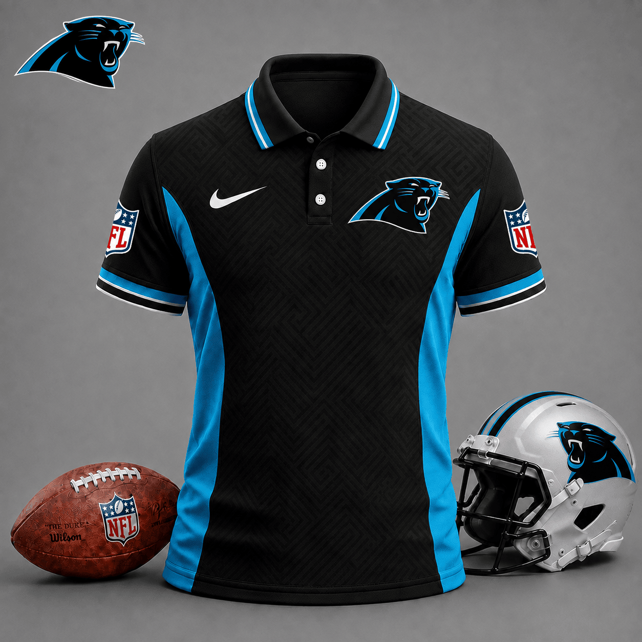 Carolina Panthers | Premium NFL Tonal Labyrinth Polo NY