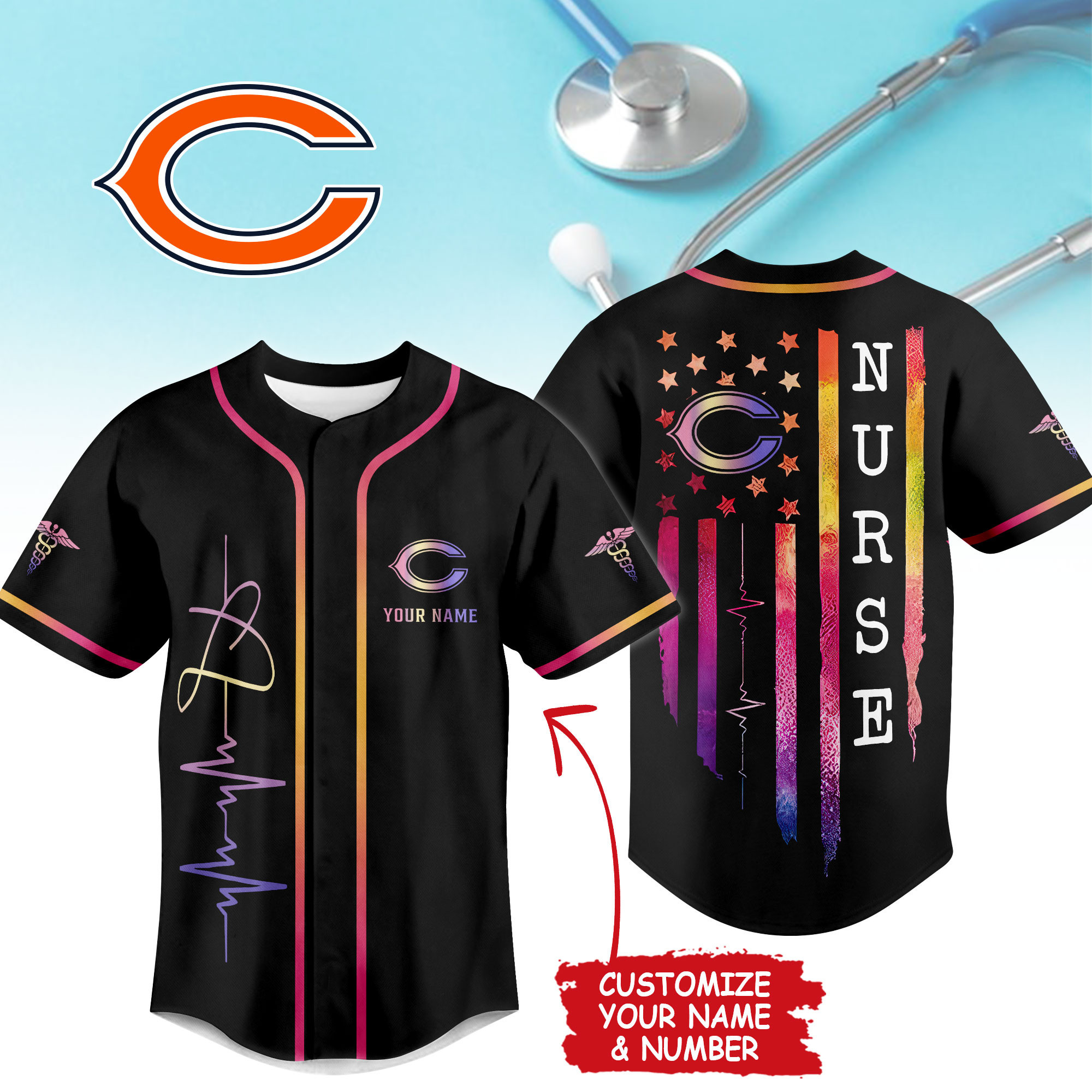 Chicago Bears | Premium NFL Nurse Life Jersey Shirt NTH1