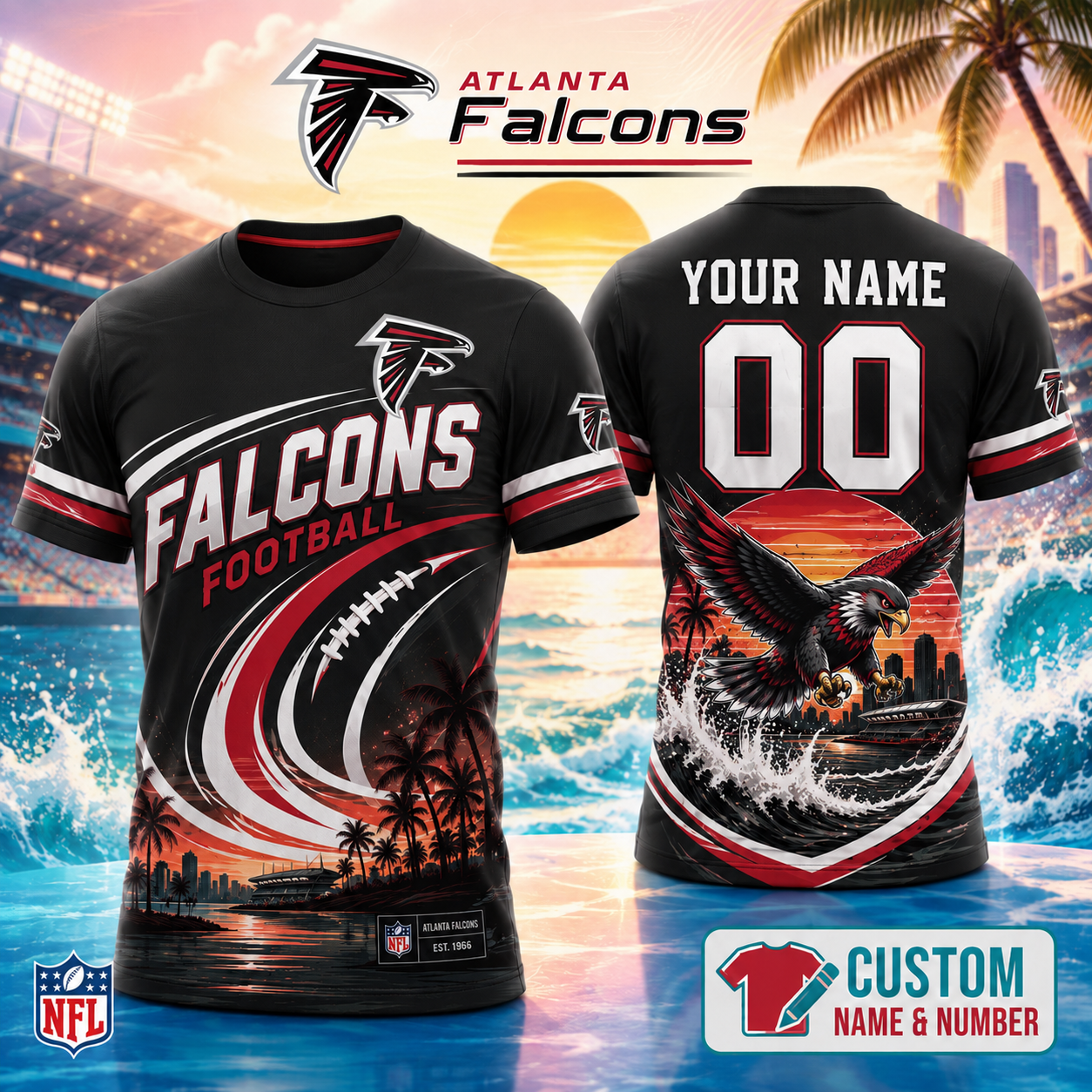 Atlanta Falcons | Premium Personalized NFL 3D Shirt Custom For Fans NNK