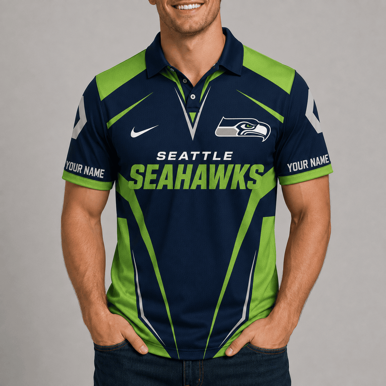 Seattle Seahawks | Premium NFL Team Performance Polo TD