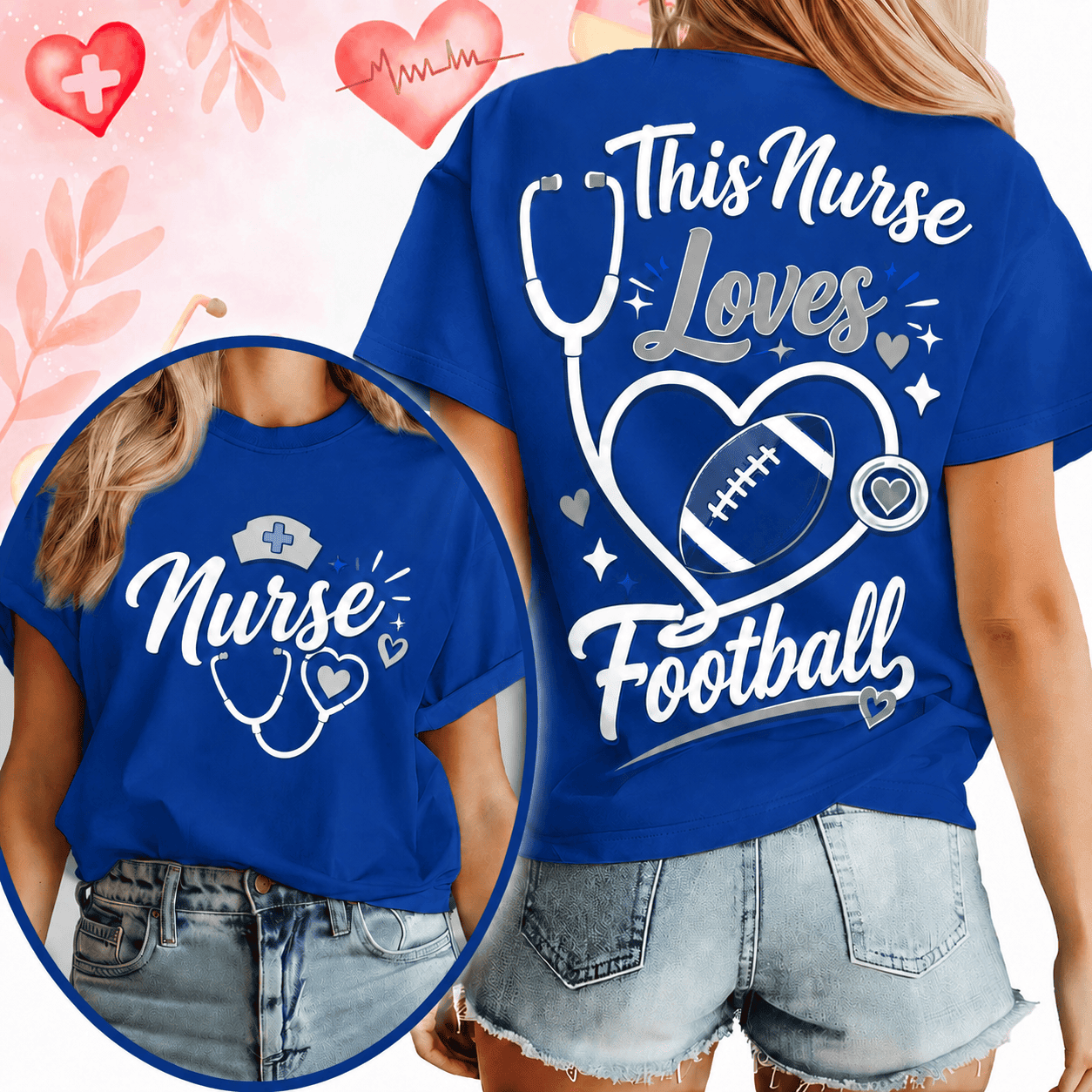 This Nurse Loves Football 3D Shirt