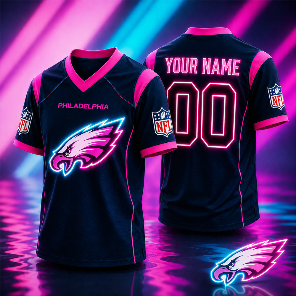 Philadelphia Eagles | Premium NFL Electric Glow V-Neck Jersey NTH1