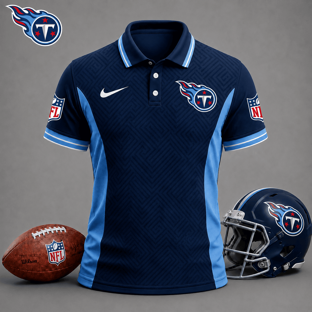 Tennessee Titans | Premium NFL Tonal Labyrinth Polo NY