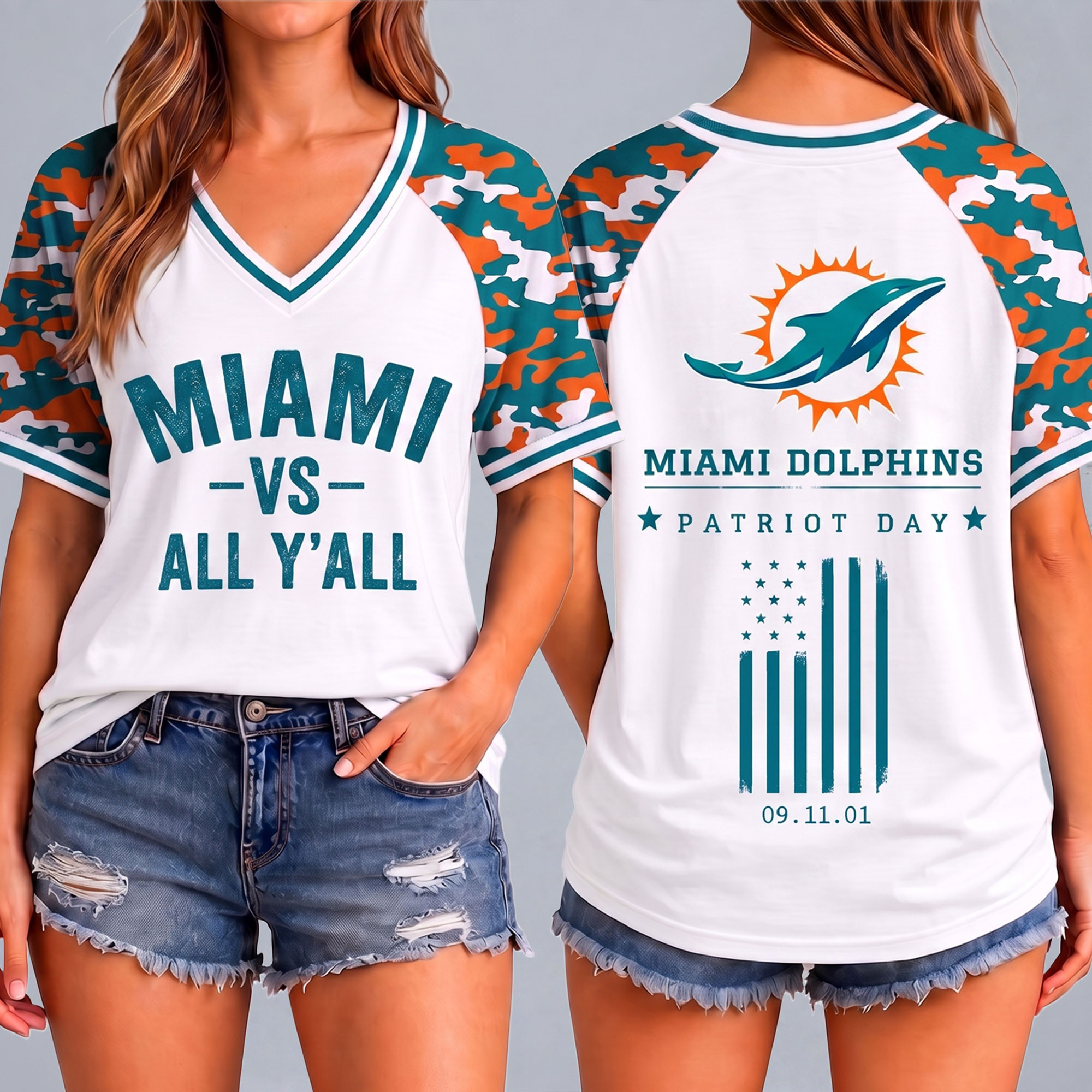 Miami Dolphins | Premium NFL United We Stand V-Neck NTH1