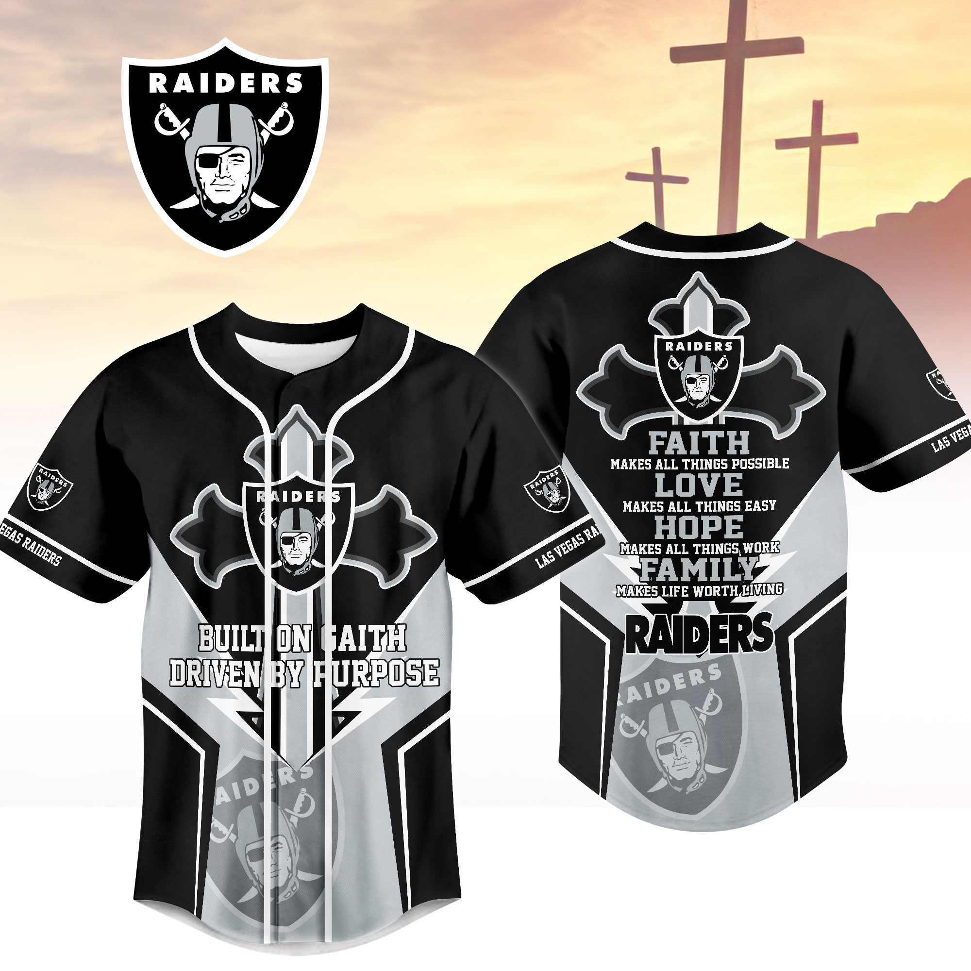 Las Vegas Raiders | Premium Blessed Beyond The Score Jersey NTH1