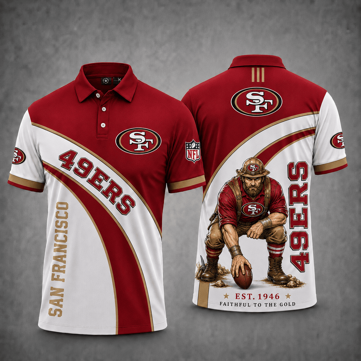 San Francisco 49ers | Premium NFL Fierce Football Mascot Polo NY