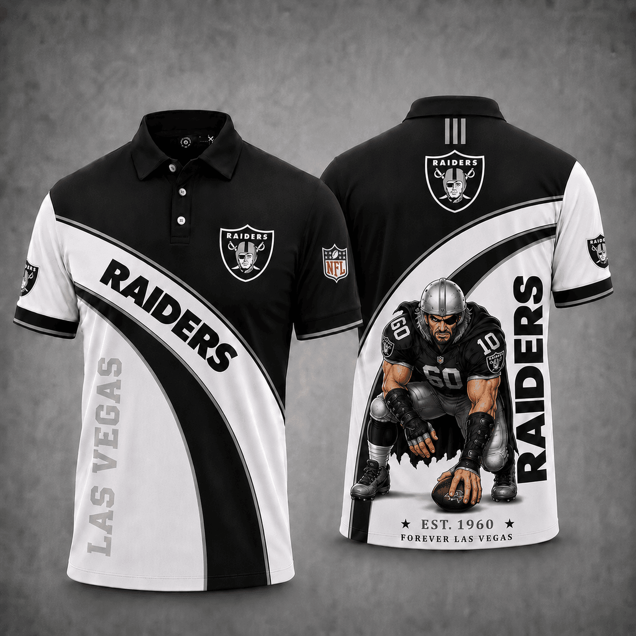 Las Vegas Raiders | Premium NFL Fierce Football Mascot Polo NY
