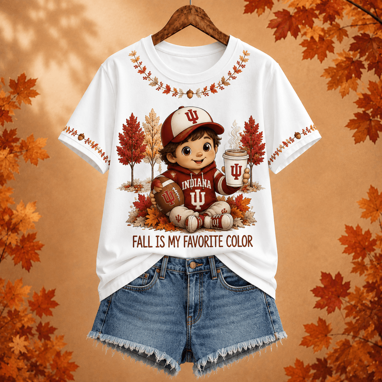 Indiana Hoosiers | Premium NCAA Fall Football V-neck NY