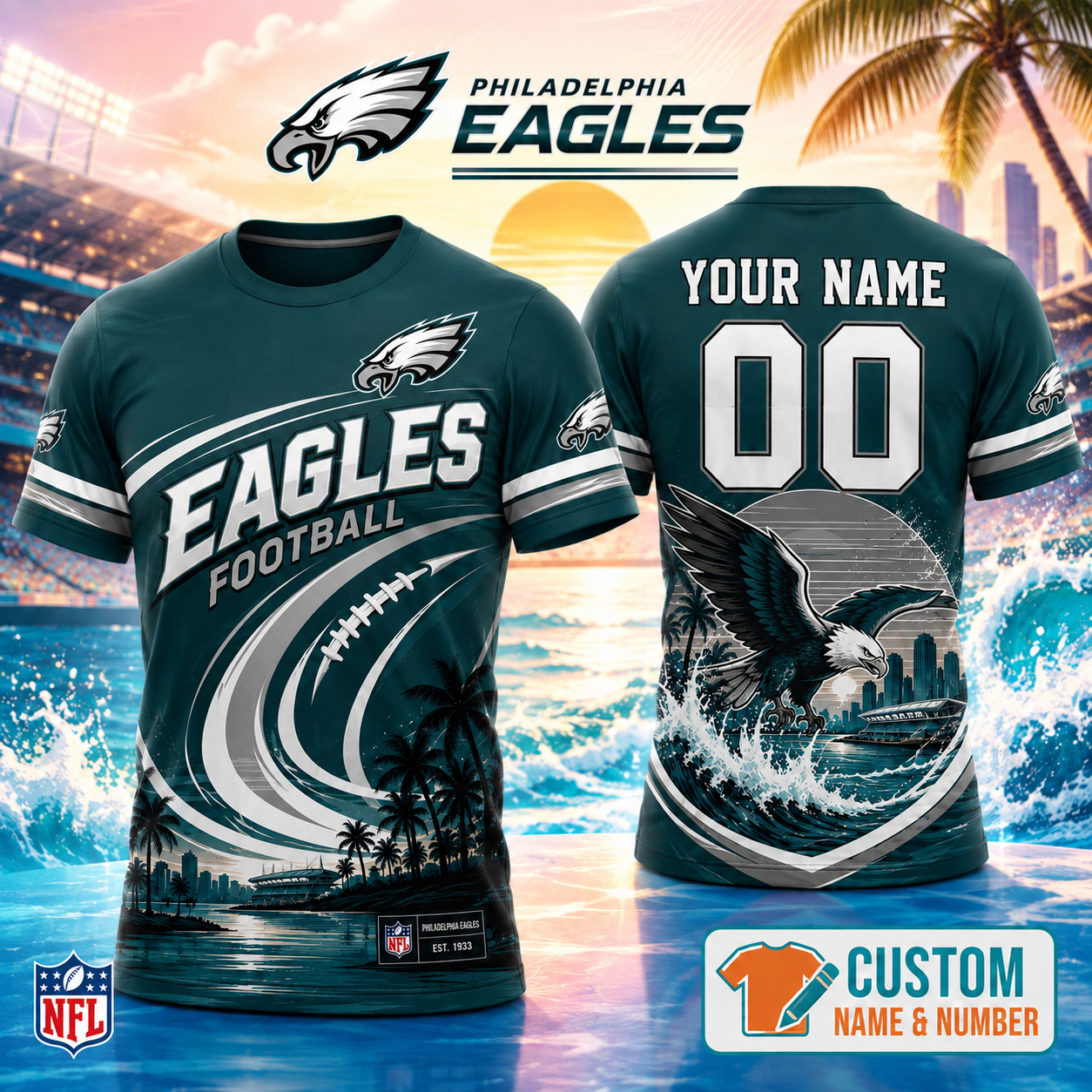 Philadelphia Eagles | Premium Personalized NFL 3D Shirt Custom For Fans NNK