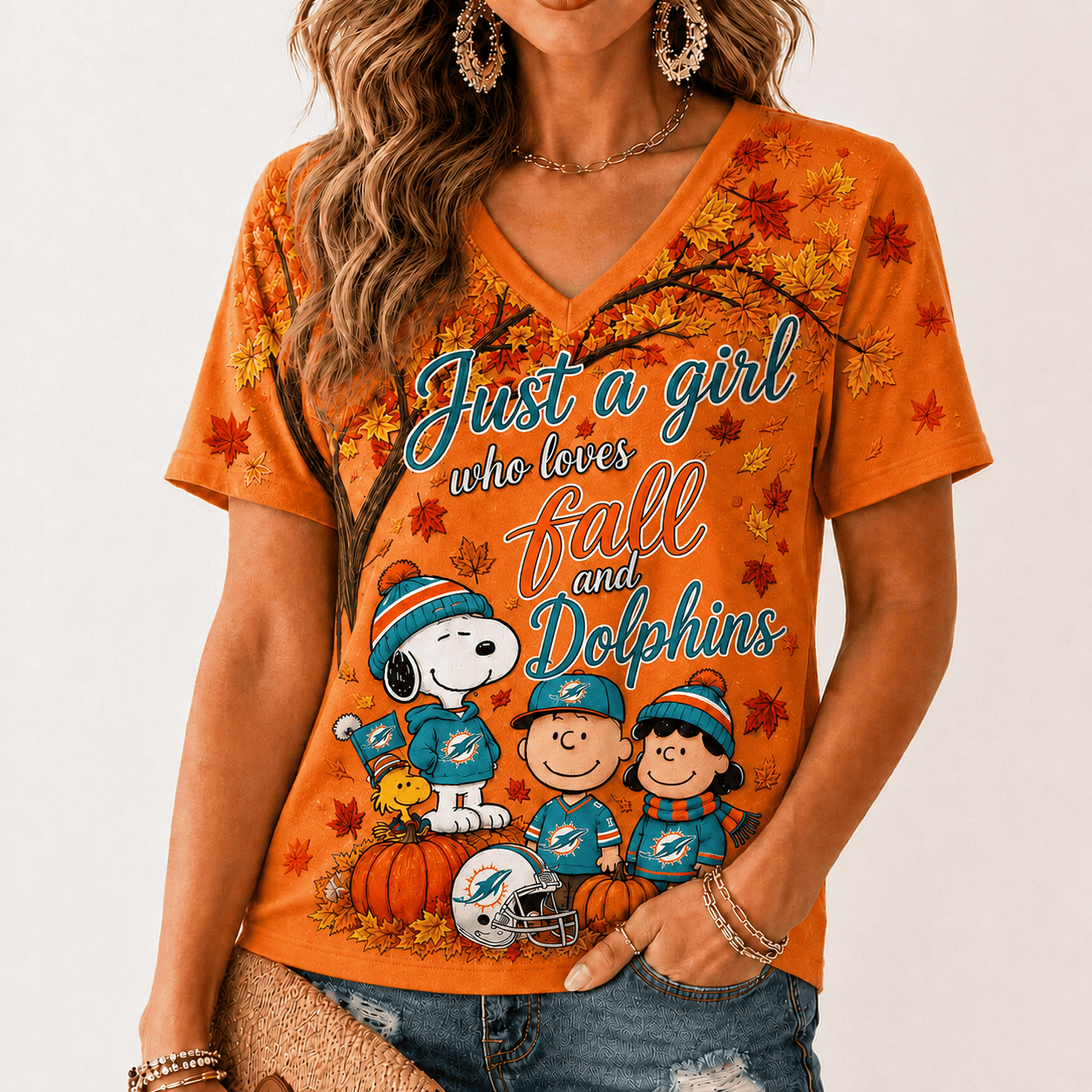 Miami Dolphins | Premium NFL Fall Season V-Neck TD