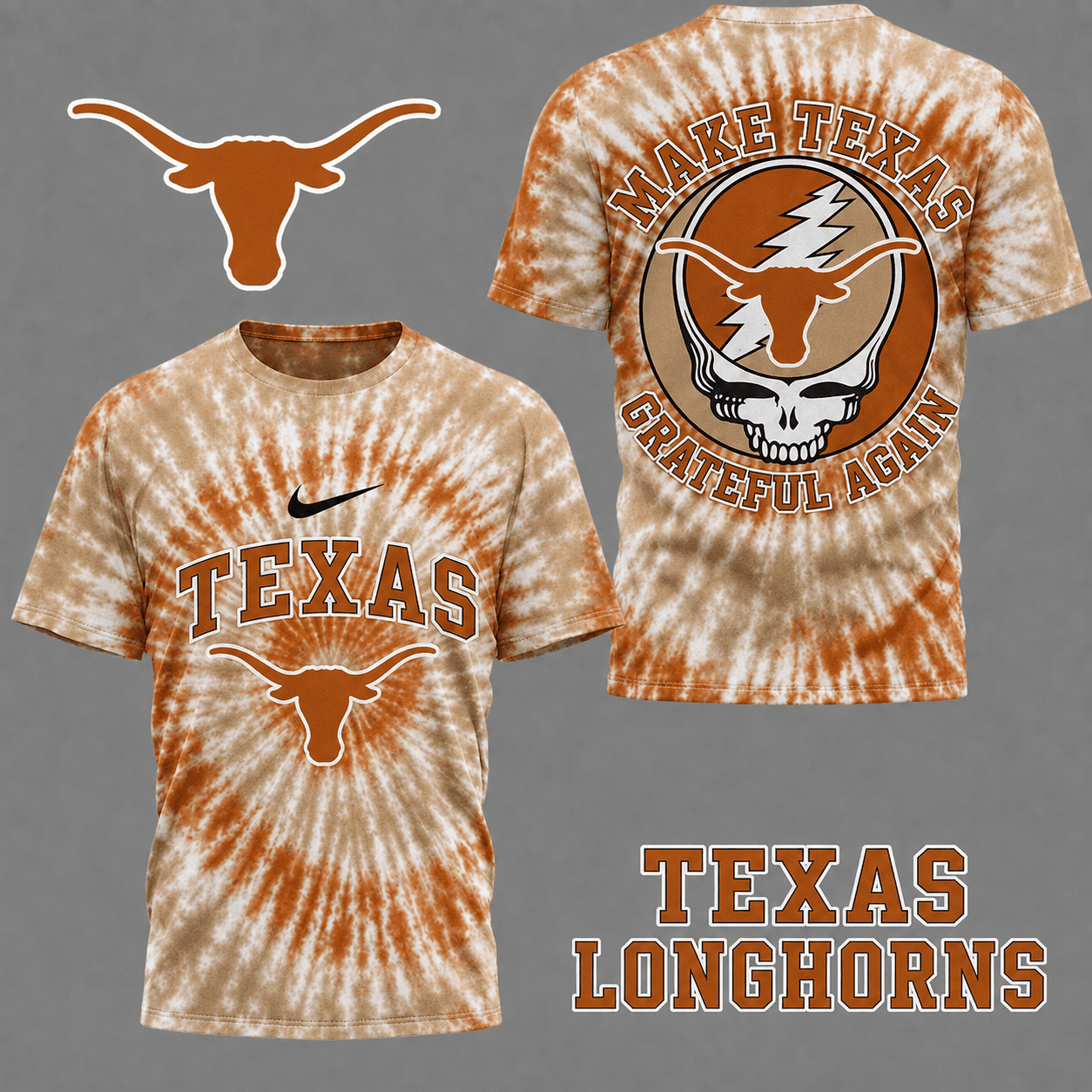 Texas Longhorns | Premium NCAA Grateful Again 3D Shirt NY