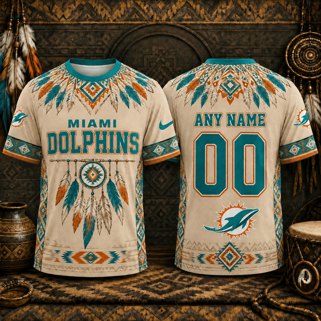 Miami Dolphins | Premium NFL Native American Heritage 3D Shirt NY