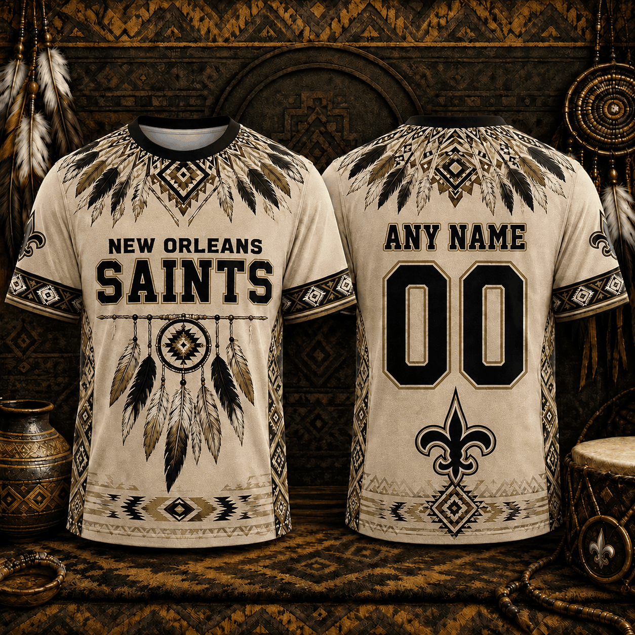 New Orleans Saints | Premium NFL Native American Heritage 3D Shirt NY