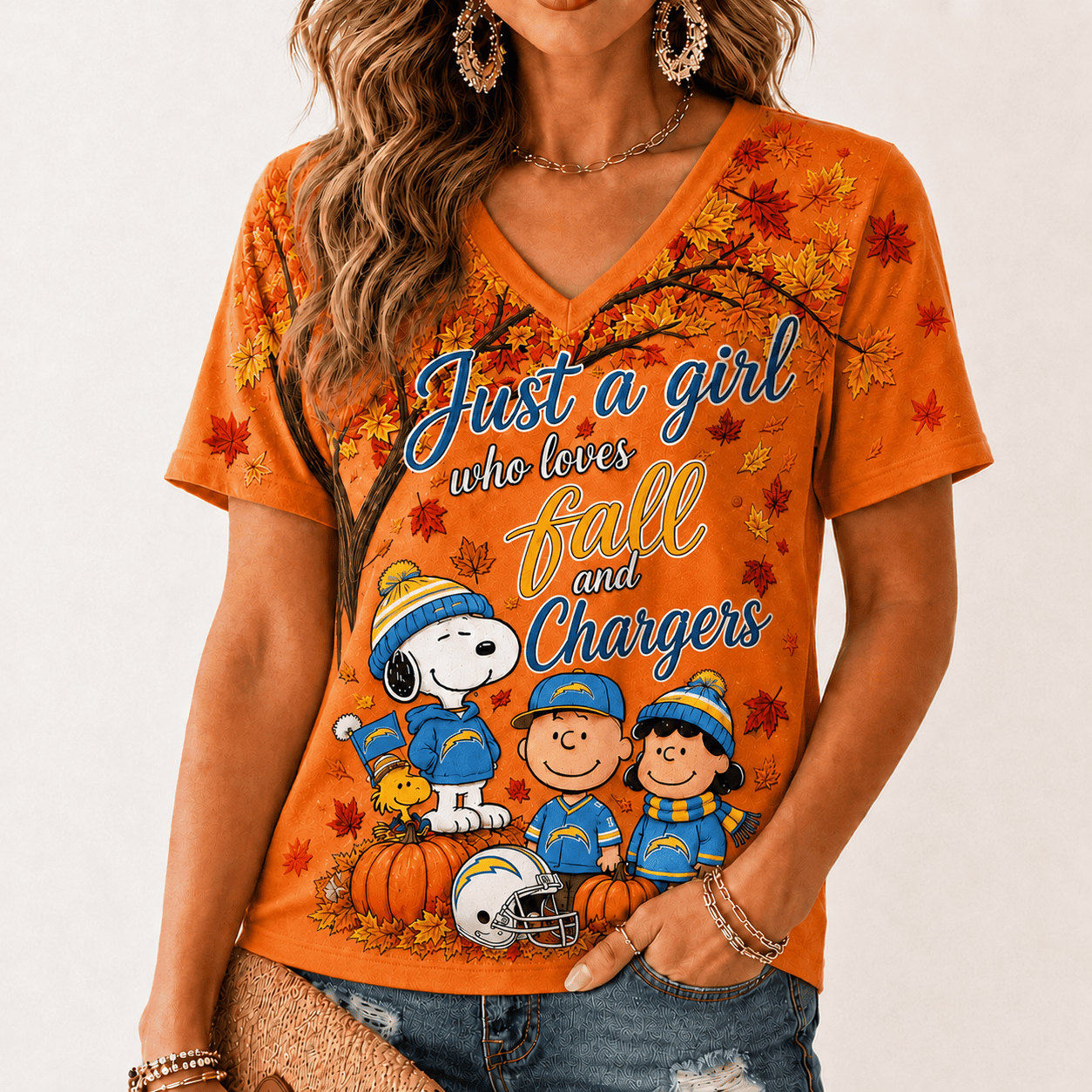 Los Angeles Chargers | Premium NFL Fall Season V-Neck TD