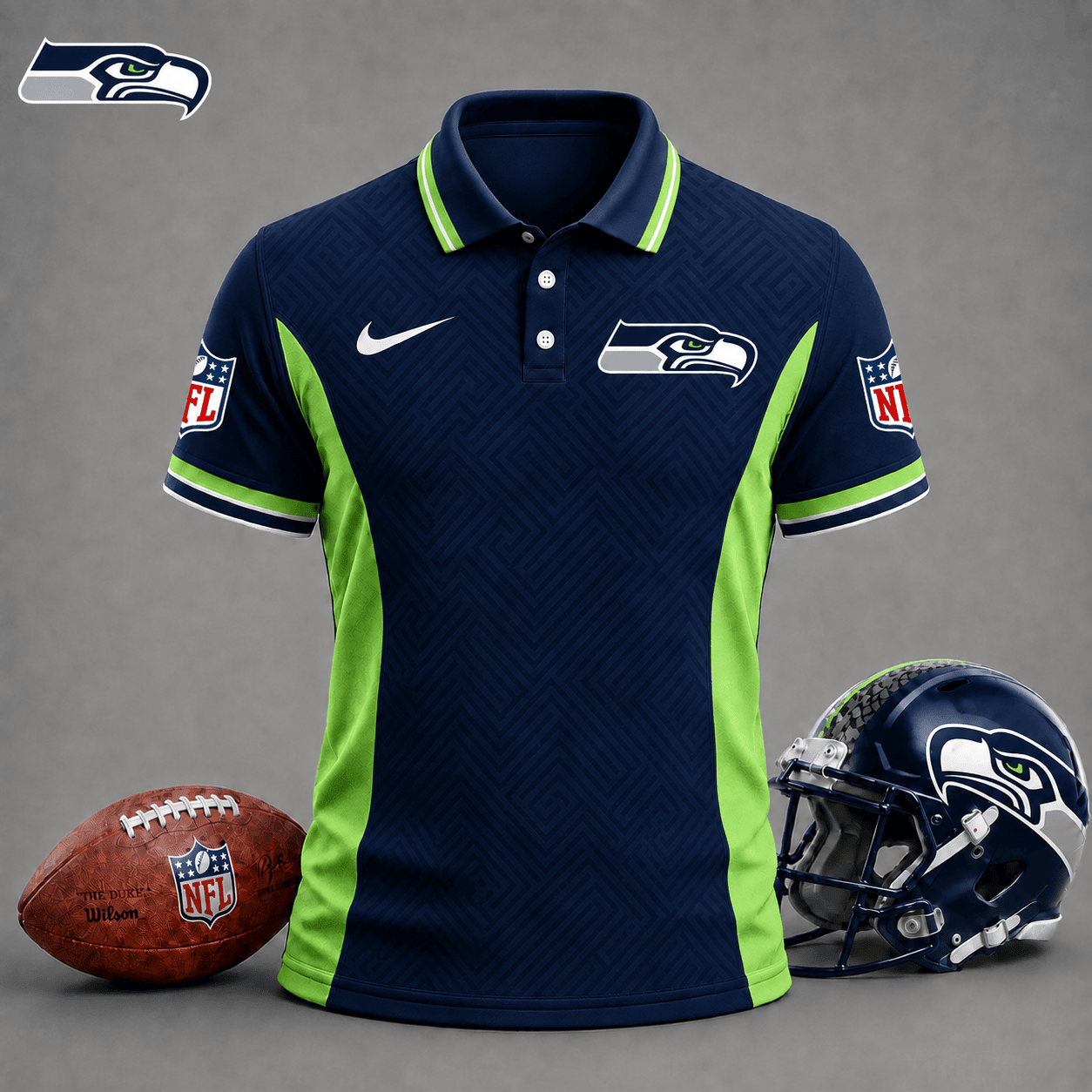 Seattle Seahawks | Premium NFL Tonal Labyrinth Polo NY