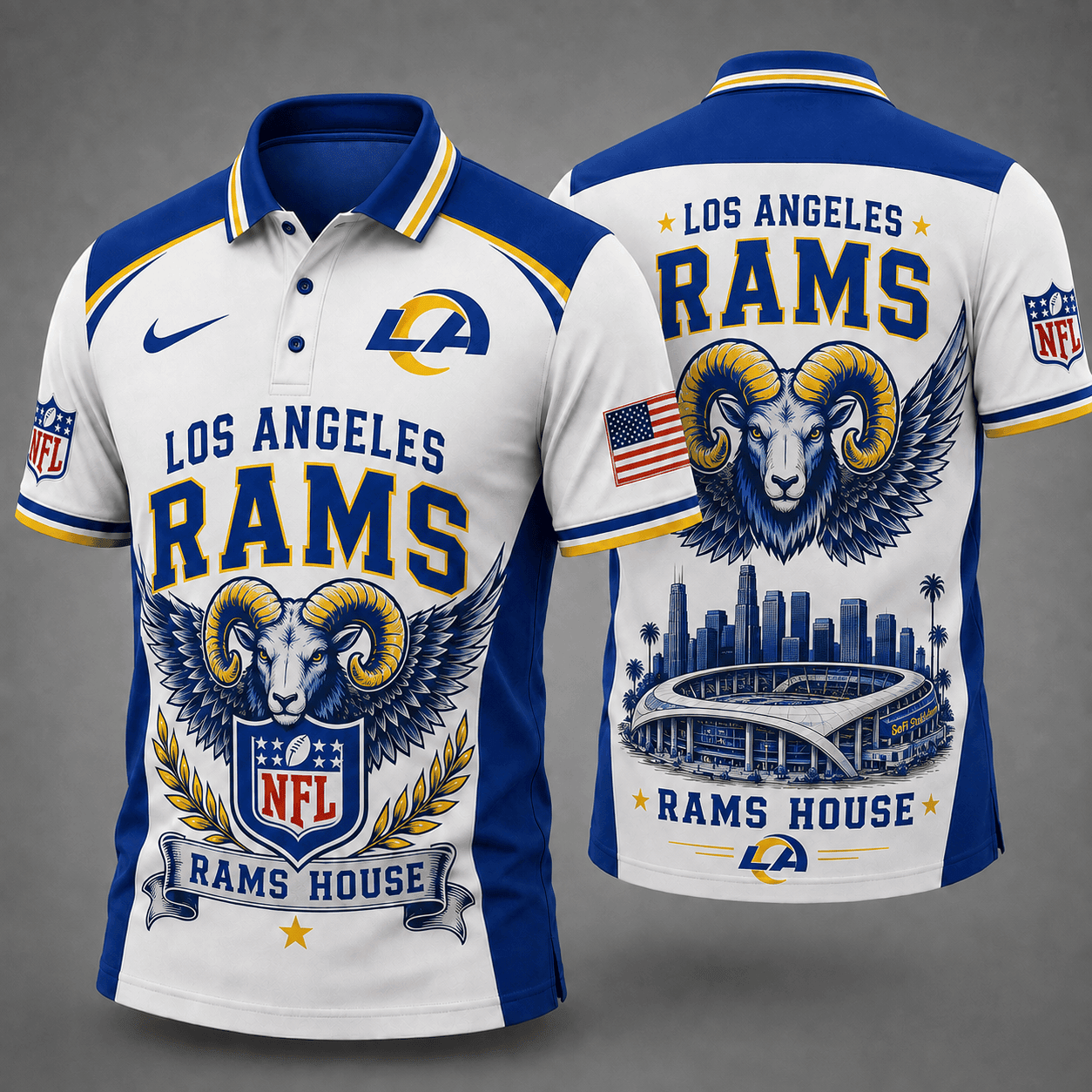 Los Angeles Rams | Premium NFL Winged Pride Polo NY