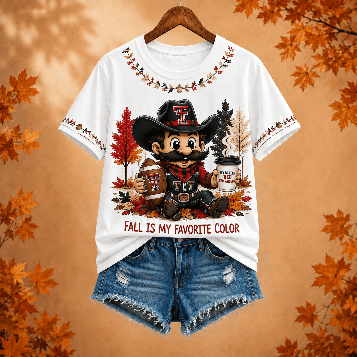 Texas Tech Red Raiders | Premium NCAA Fall Football V-neck NY