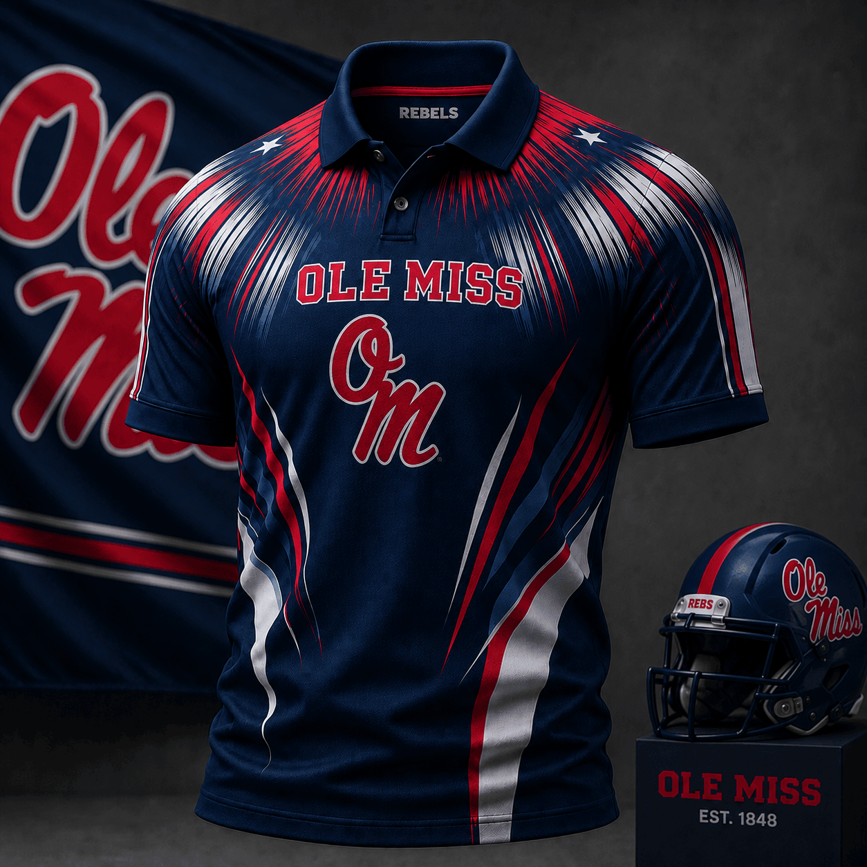 Ole Miss Rebels | Premium NCAA Victory Streak Polo NY