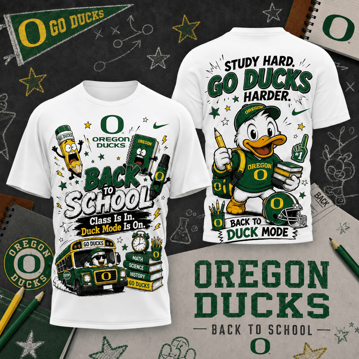 Oregon Ducks | Premium NCAA Back To School T-Shirt TD