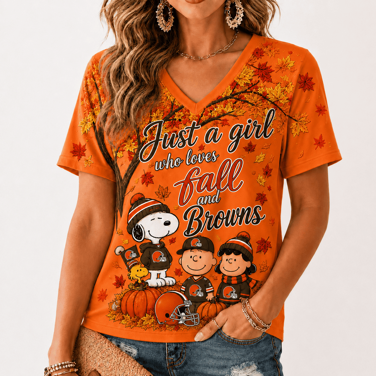Cleveland Browns | Premium NFL Fall Season V-Neck TD