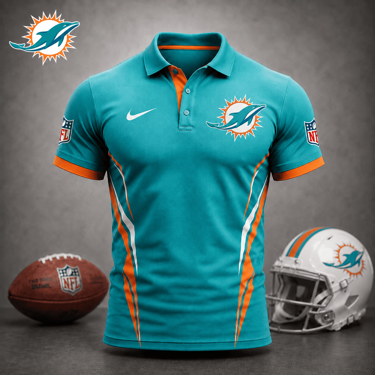 Miami Dolphins | Premium NFL Classic Football Polo NY