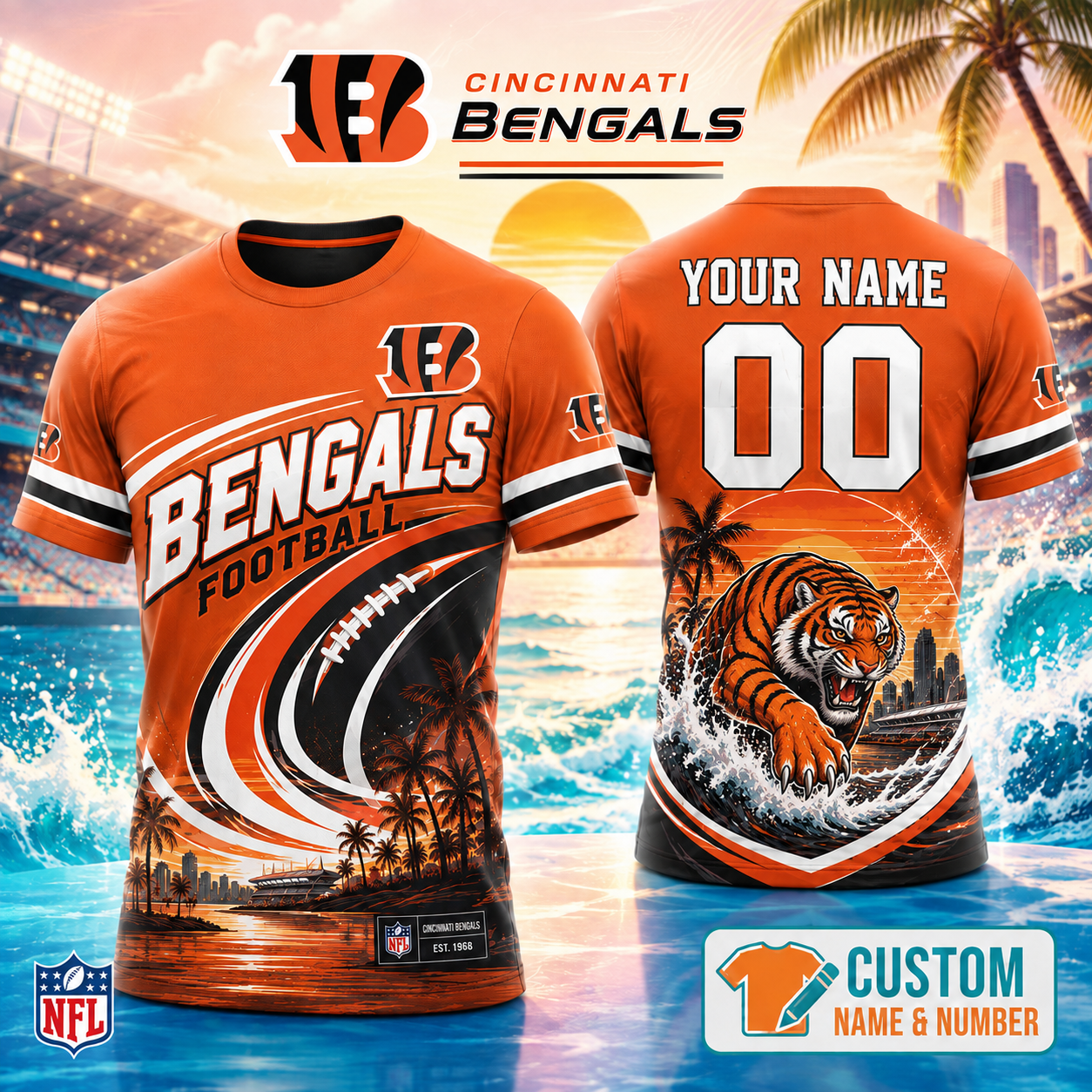 Cincinnati Bengals | Premium Personalized NFL 3D Shirt Custom For Fans NNK