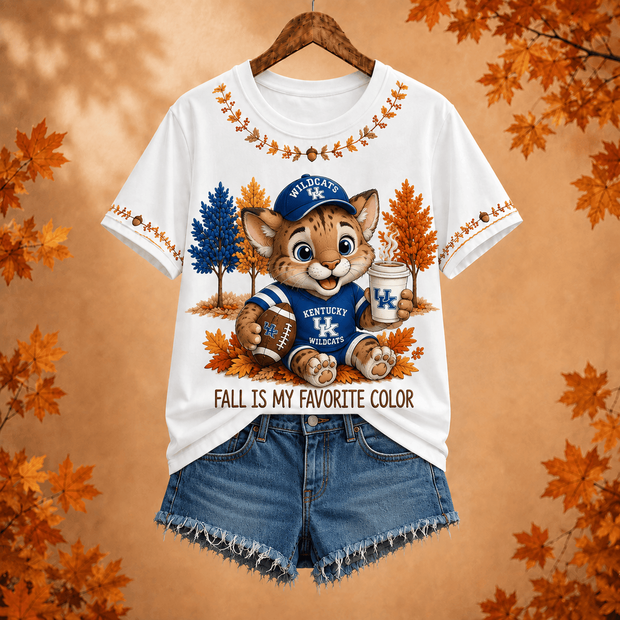 Kentucky Wildcats | Premium NCAA Fall Football V-neck NY