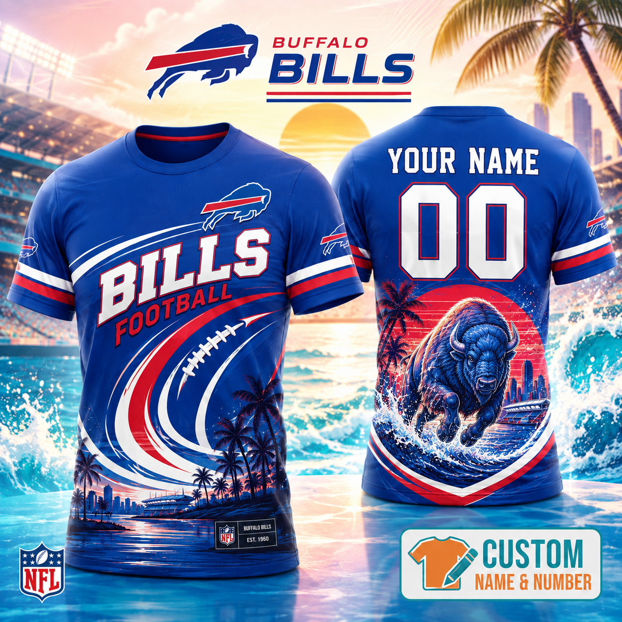Buffalo Bills | Premium Personalized NFL 3D Shirt Custom For Fans NNK