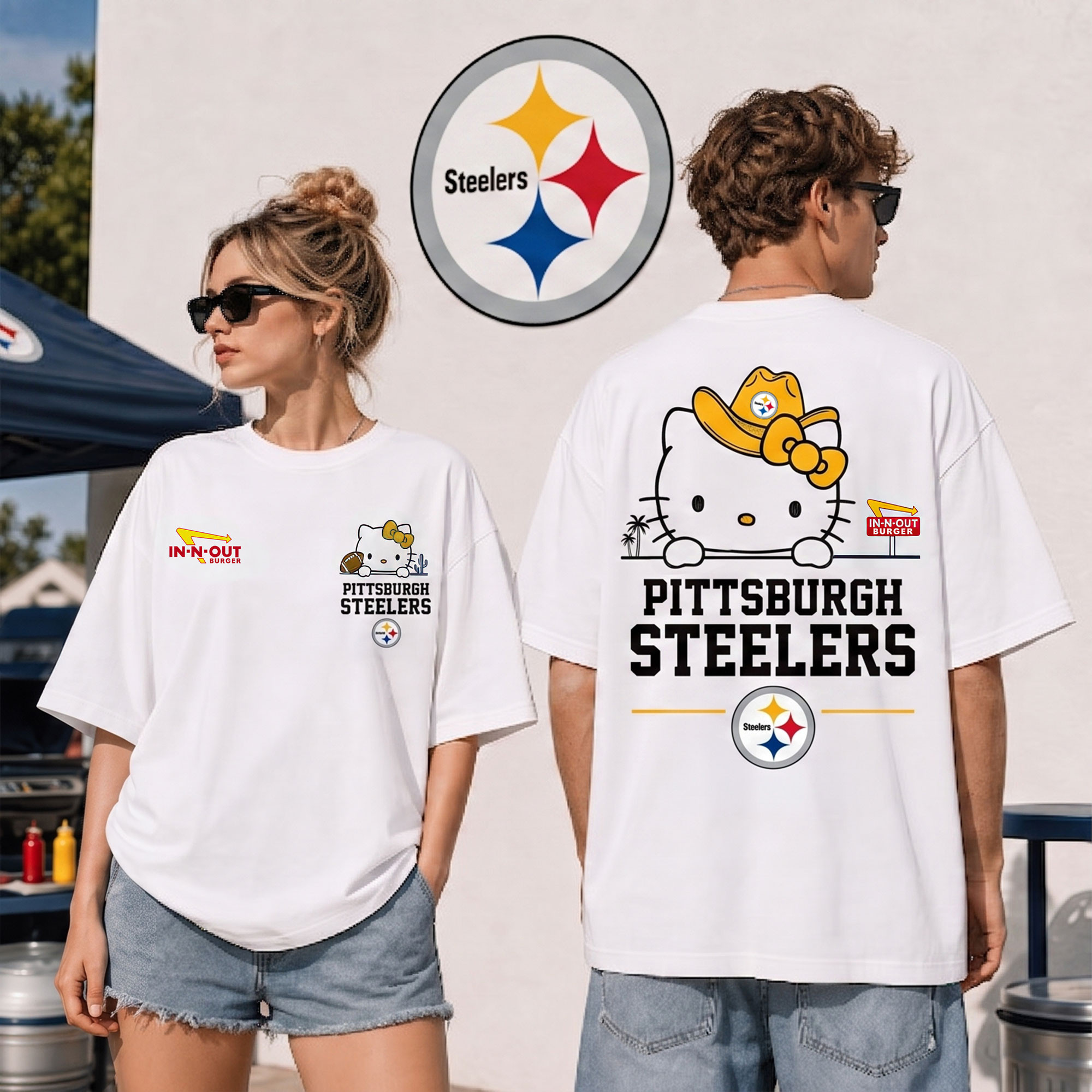 Pittsburgh Steelers | Premium NFL Kitty Burger Game Day 3D Shirt NTH1