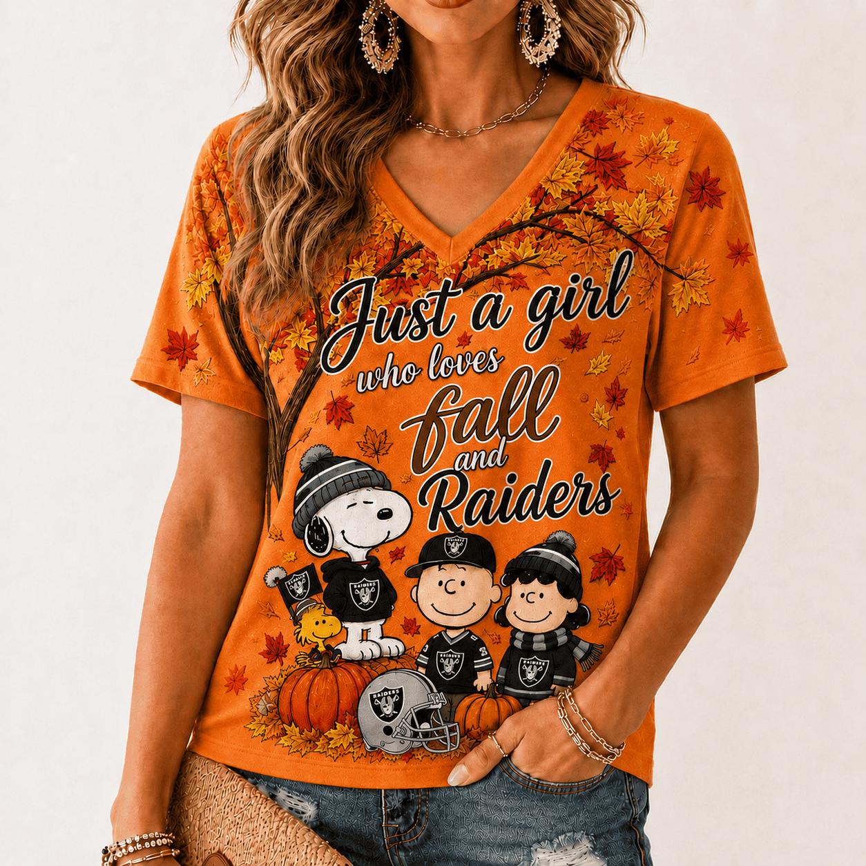 Las Vegas Raiders | Premium NFL Fall Season V-Neck TD