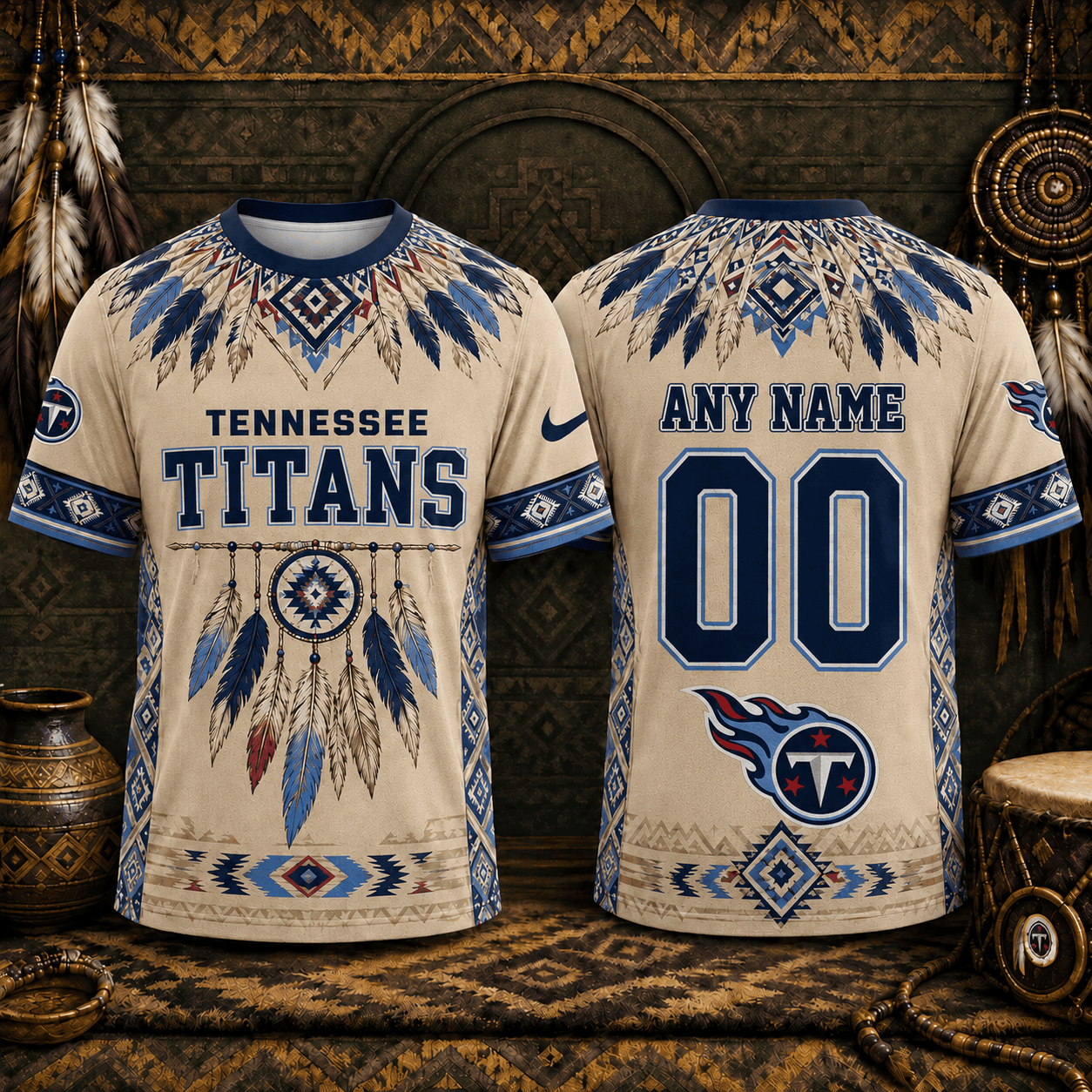 Tennessee Titans | Premium NFL Native American Heritage 3D Shirt NY