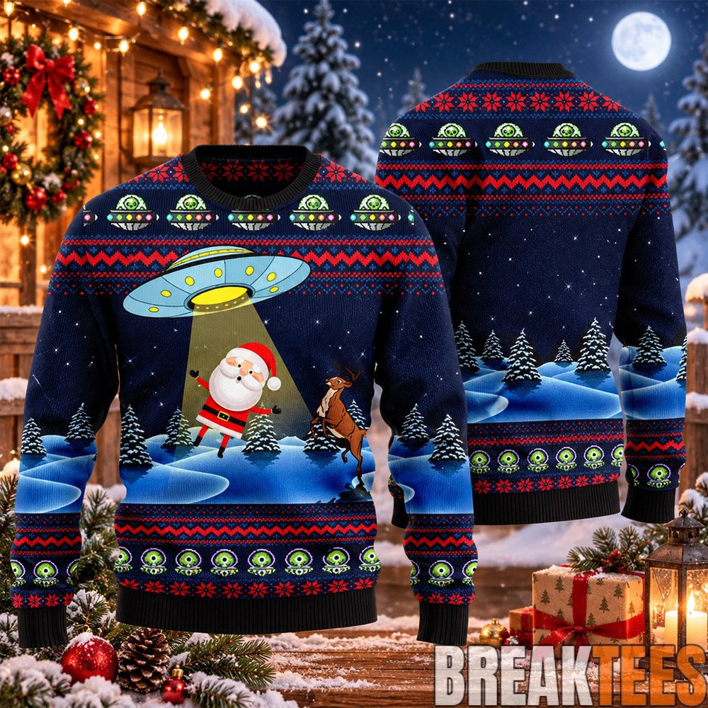 Alien Funny Christmas 2026 Ugly Sweater for Alien Fans