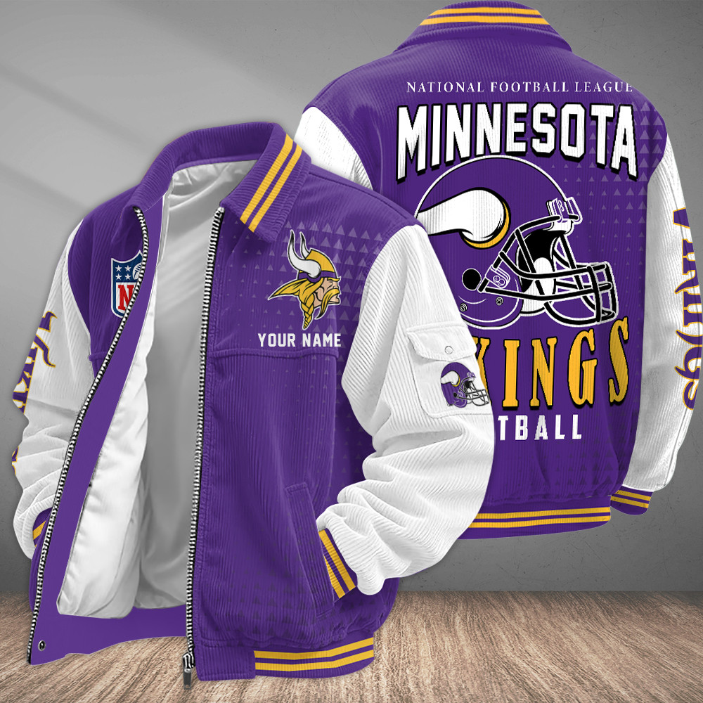 Minnesota Vikings Touchdown Classic Varsity Jacket P3T3HJ