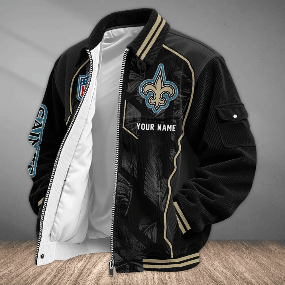New Orleans Saints Touchdown Classic Varsity Jacket PWJAUJ