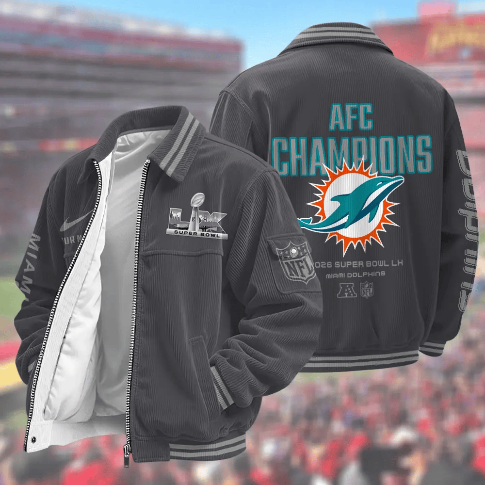 Miami Dolphins Super Bowl 2026 Touchdown Classic Varsity Jacket P6AE7N