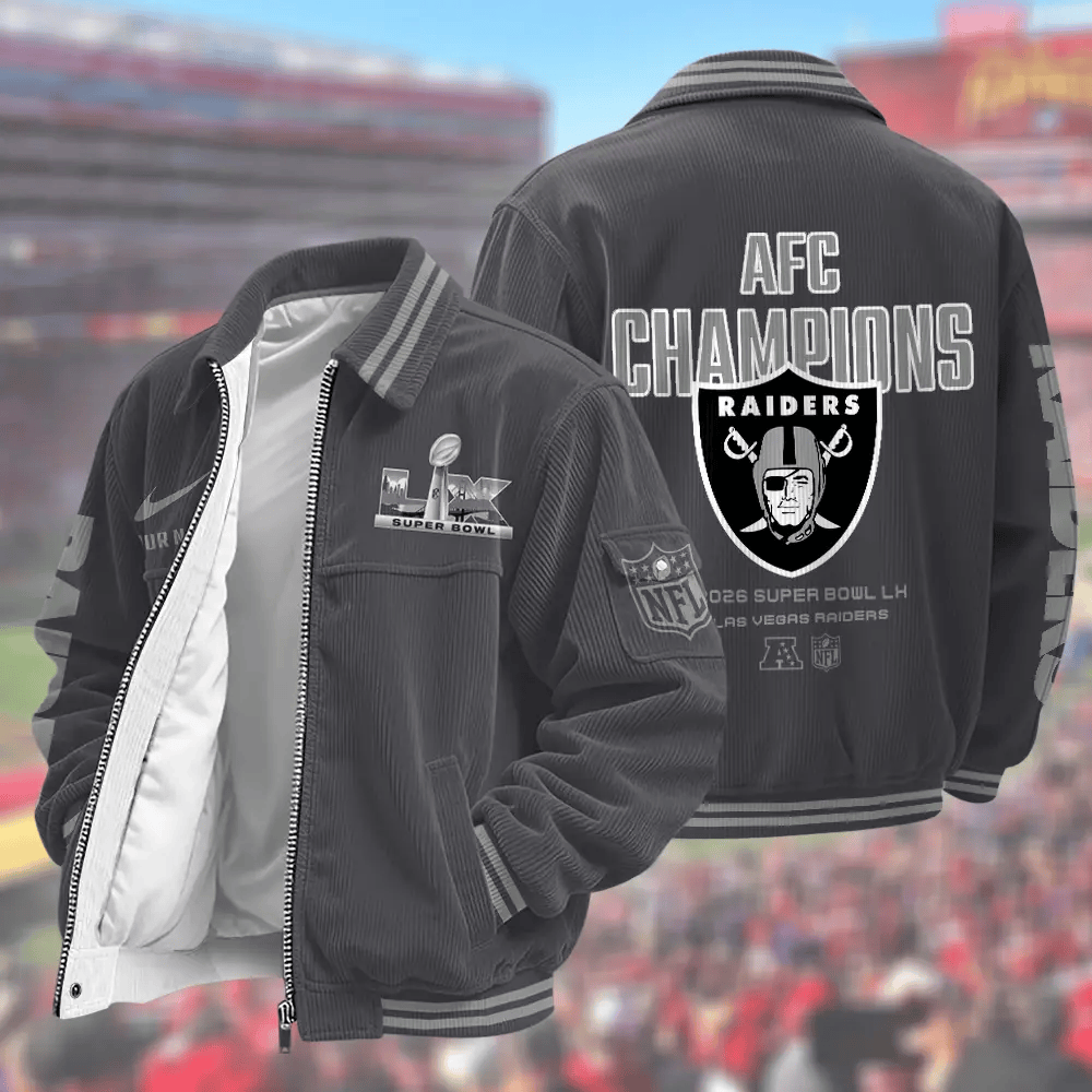 Las Vegas Raiders Super Bowl 2026 Touchdown Classic Varsity Jacket PLXB5U