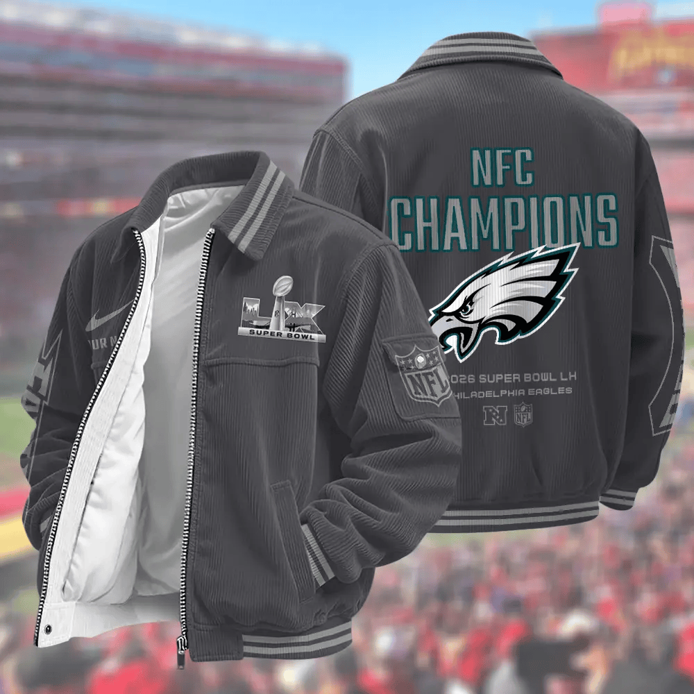 Philadelphia Eagles Super Bowl 2026 Touchdown Classic Varsity Jacket PXSY5S