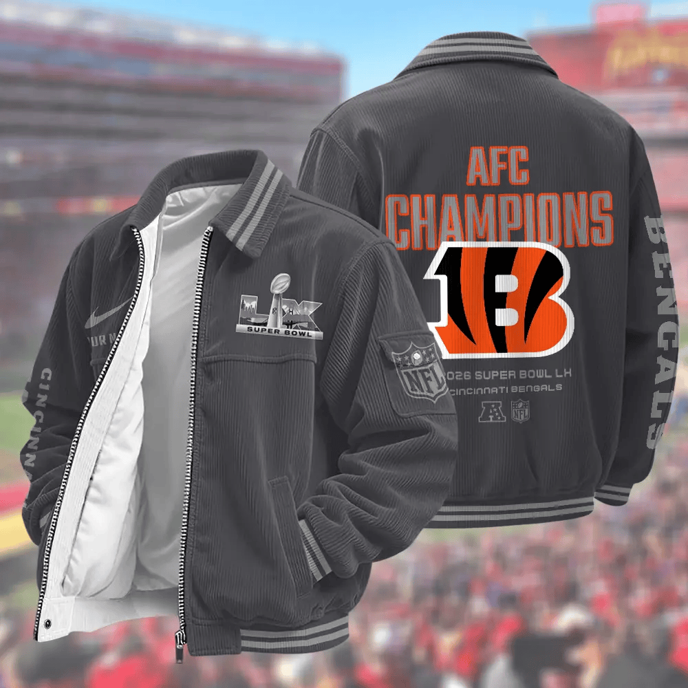 Cincinnati Bengals Super Bowl 2026 Touchdown Classic Varsity Jacket PEY7JJ