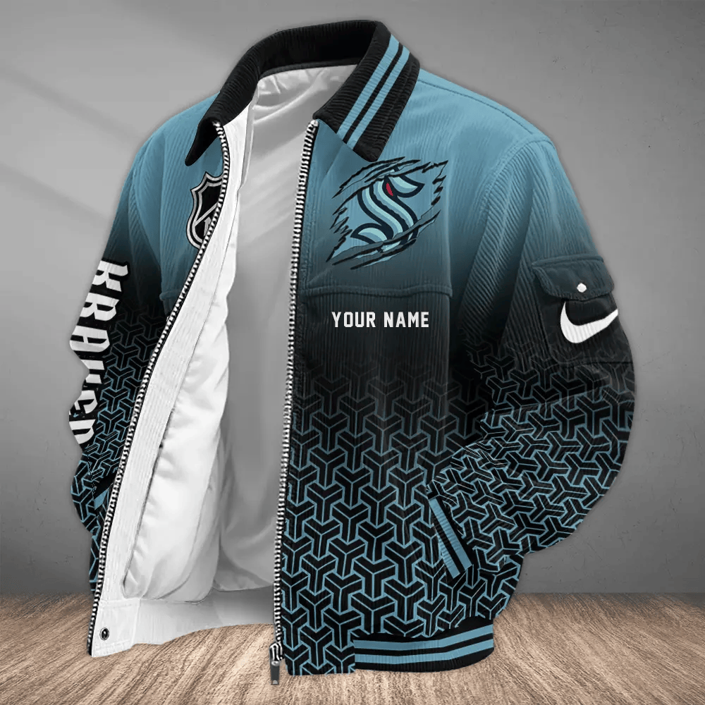 Seattle Kraken NHL Touchdown Classic Varsity Jacket PJV528