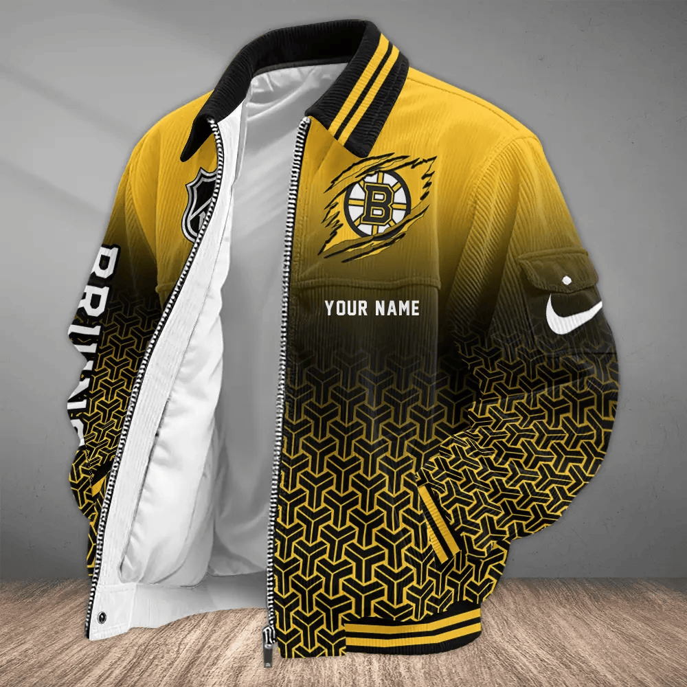 Boston Bruins NHL Touchdown Classic Varsity Jacket PSHJ9Y