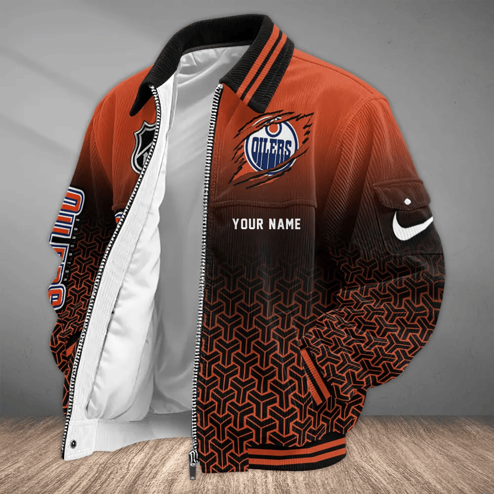 Edmonton Oilers NHL Touchdown Classic Varsity Jacket PVUYX8