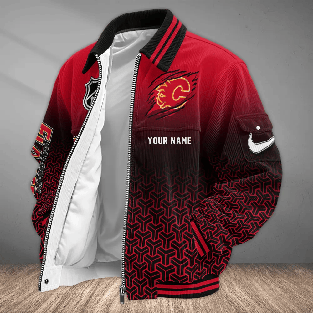 Calgary Flames NHL Touchdown Classic Varsity Jacket PDV9VF