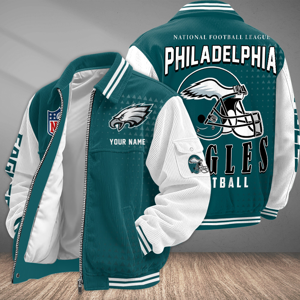 Philadelphia Eagles Touchdown Classic Varsity Jacket PP9Y4Q