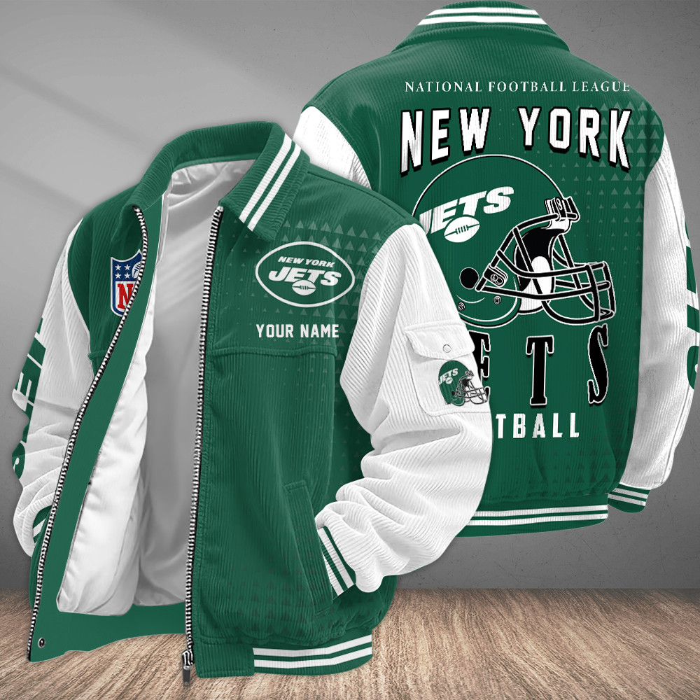 New York Jets Touchdown Classic Varsity Jacket PPVHU7