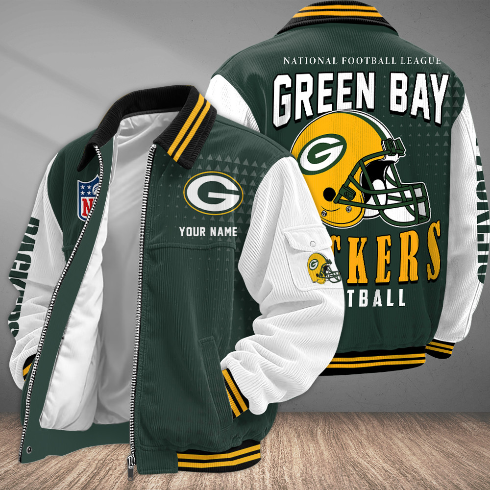 Green Bay Packers Touchdown Classic Varsity Jacket PTUZXJ