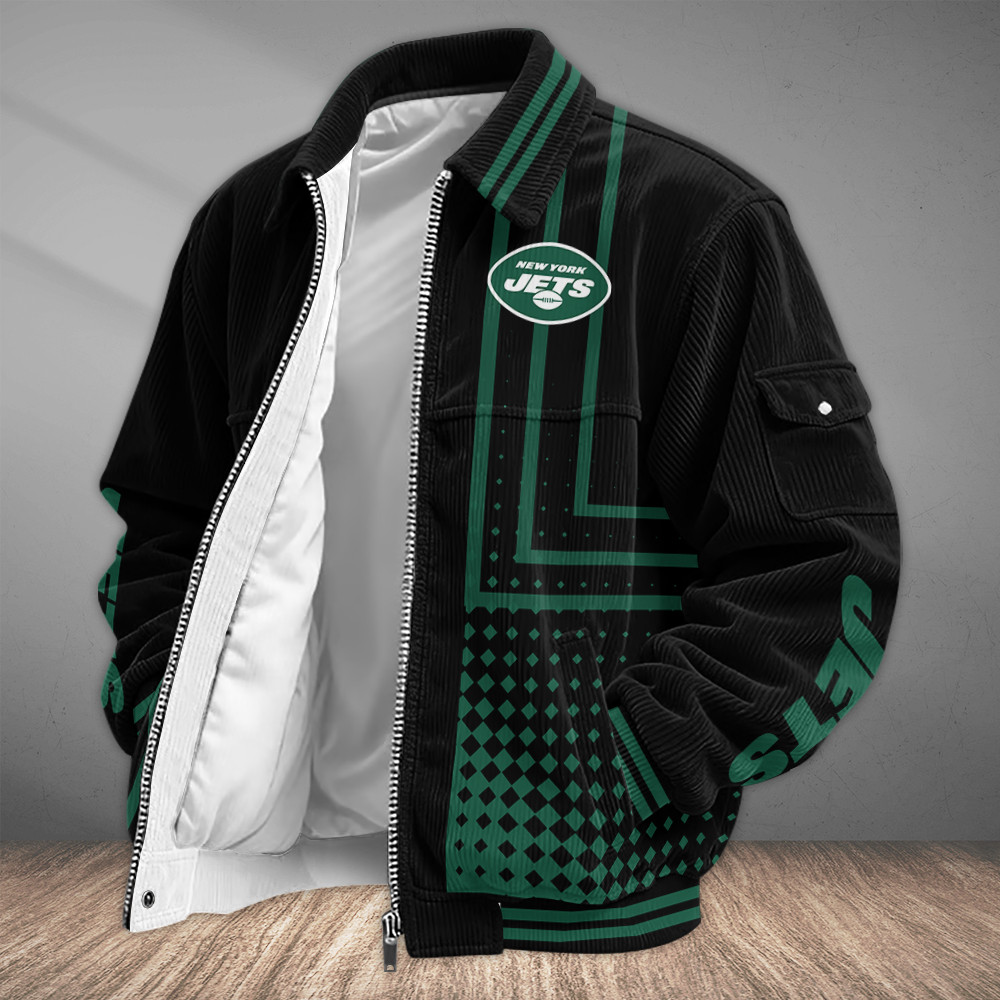 New York Jets Touchdown Classic Varsity Jacket P5JVUZ